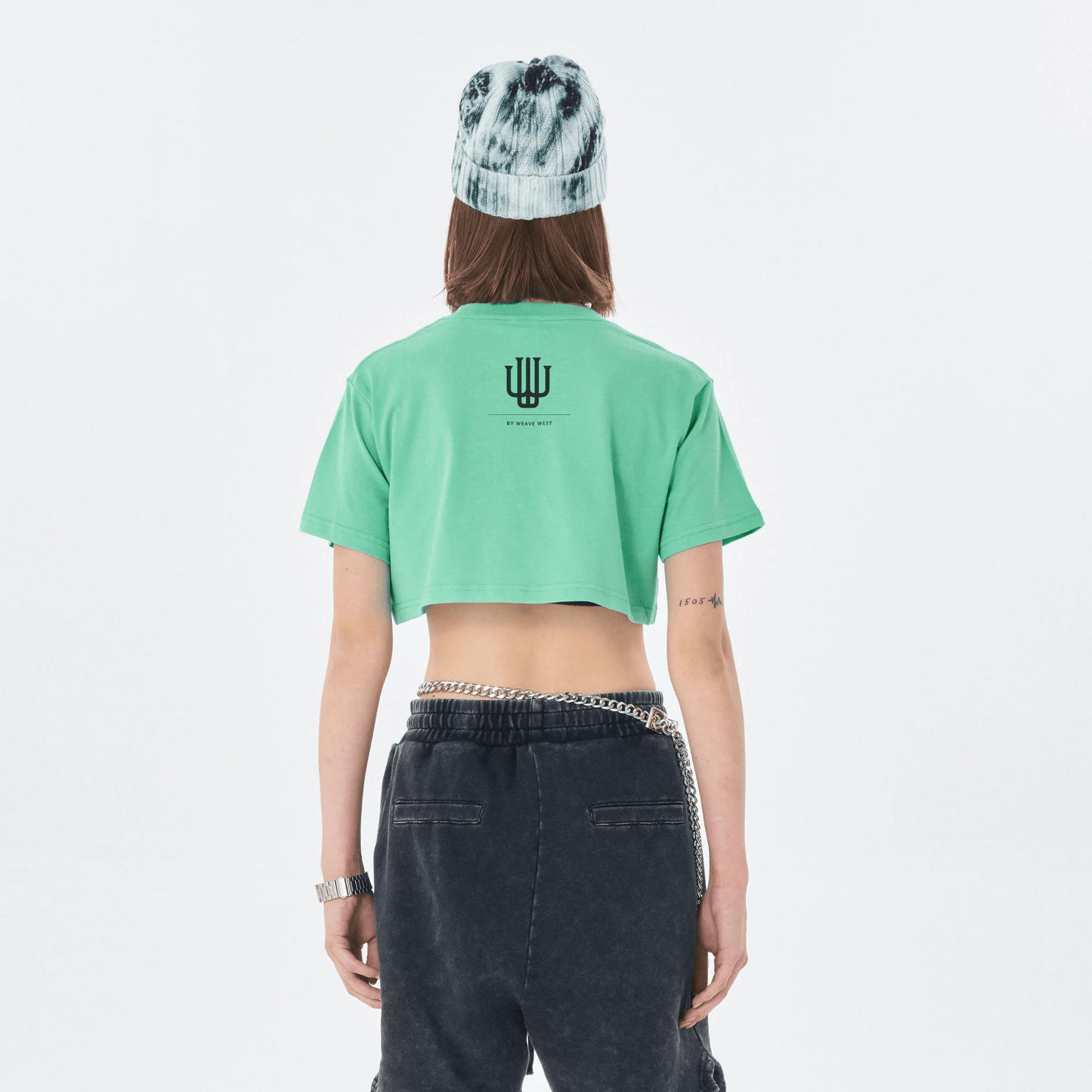 Soft Cotton Loose Crop Top Signature 4 | Loose Crop Shirt - Weave West