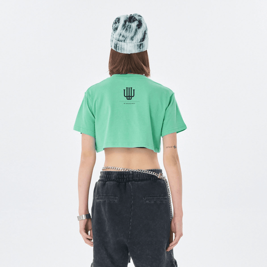 Soft Cotton Loose Crop Top Signature 4 | Loose Crop Shirt - Weave West