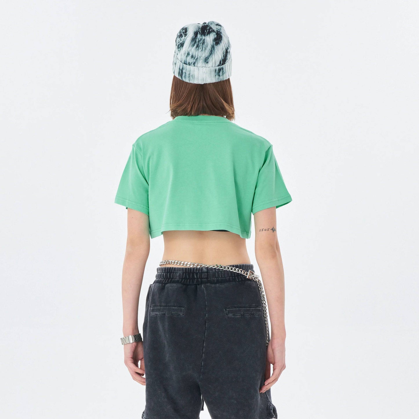 Soft Cotton Loose Crop Top Signature 5 | Loose Crop Shirt - Weave West