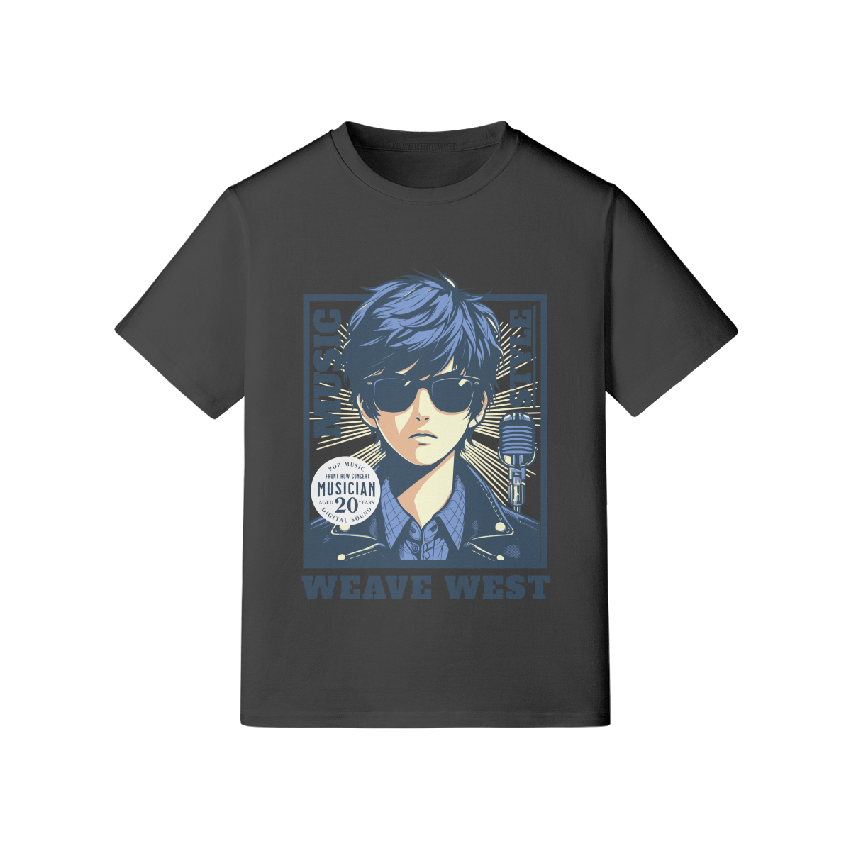 Premium Cotton Slim Fit Tee (Music Style) - Weave West