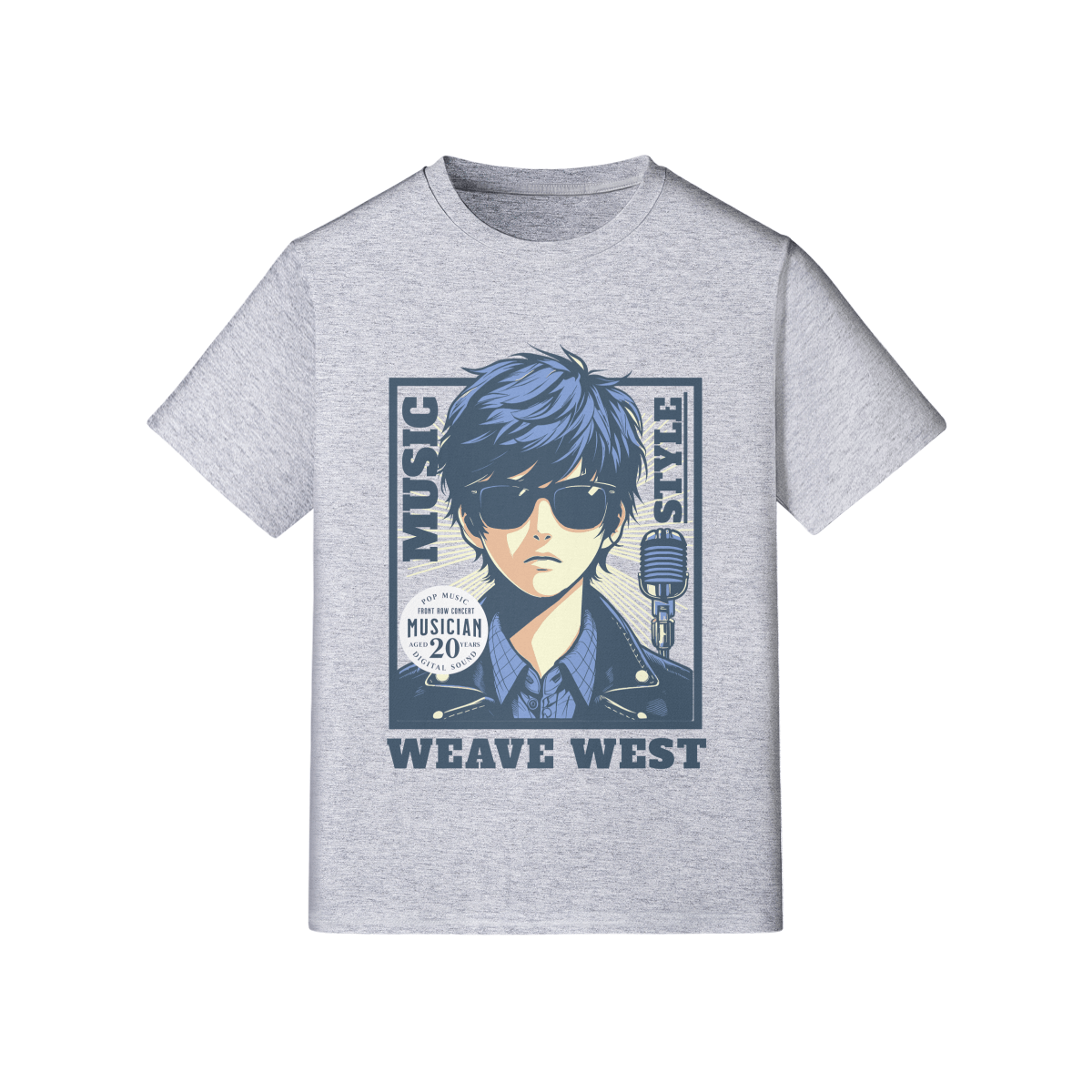 Premium Cotton Slim Fit Tee (Music Style) - Weave West