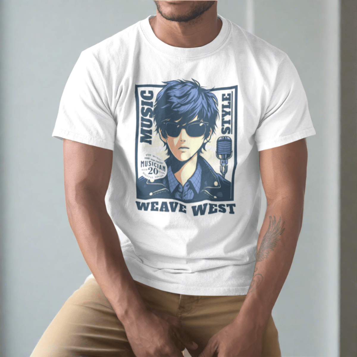 Premium Cotton Slim Fit Tee (Music Style) - Weave West