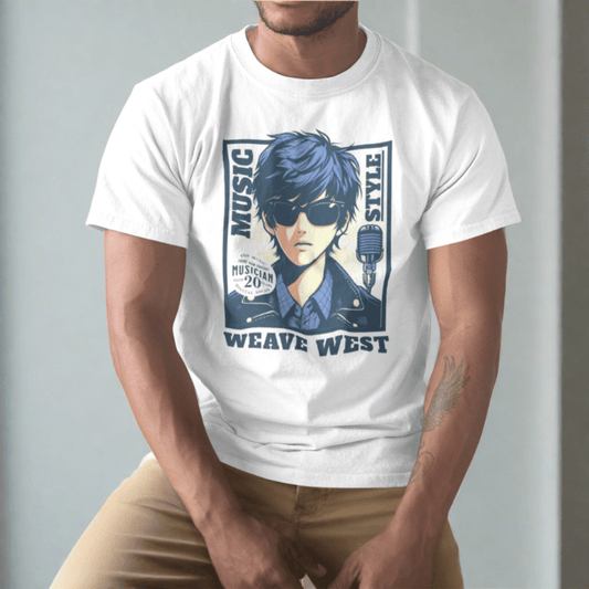 Premium Cotton Slim Fit Tee (Music Style) - Weave West