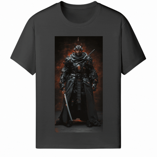 Customized Halloween Black Tee Cyberpunk Samurai - Weave West