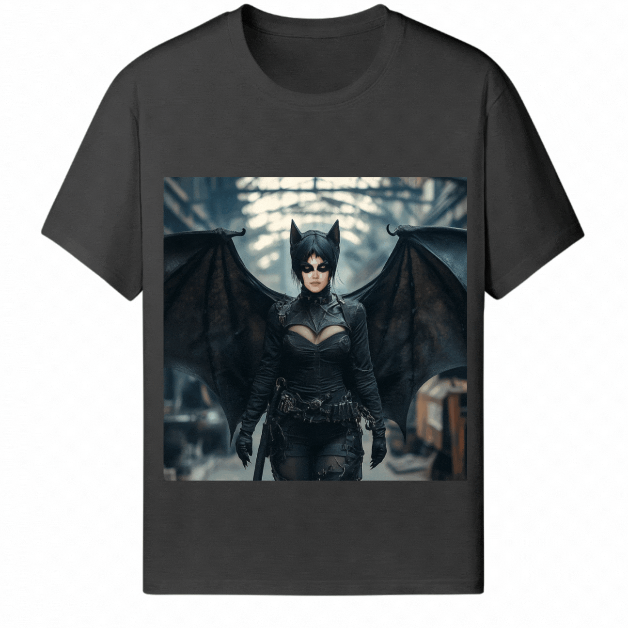 Customized Halloween Black Tee Dark Angel - Weave West