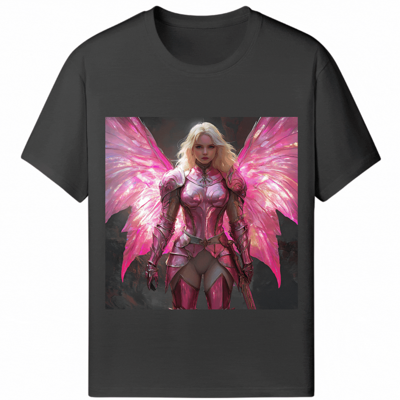Customized Halloween Black Tee Fairy Warrior - Weave West