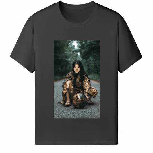 Customized Halloween Black Tee Japanese Homeless Girl - Weave West