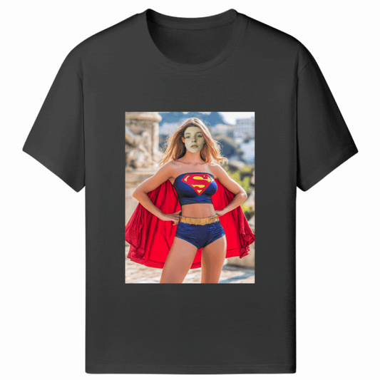 Customized Halloween Black Tee Wonder Super Woman - Weave West