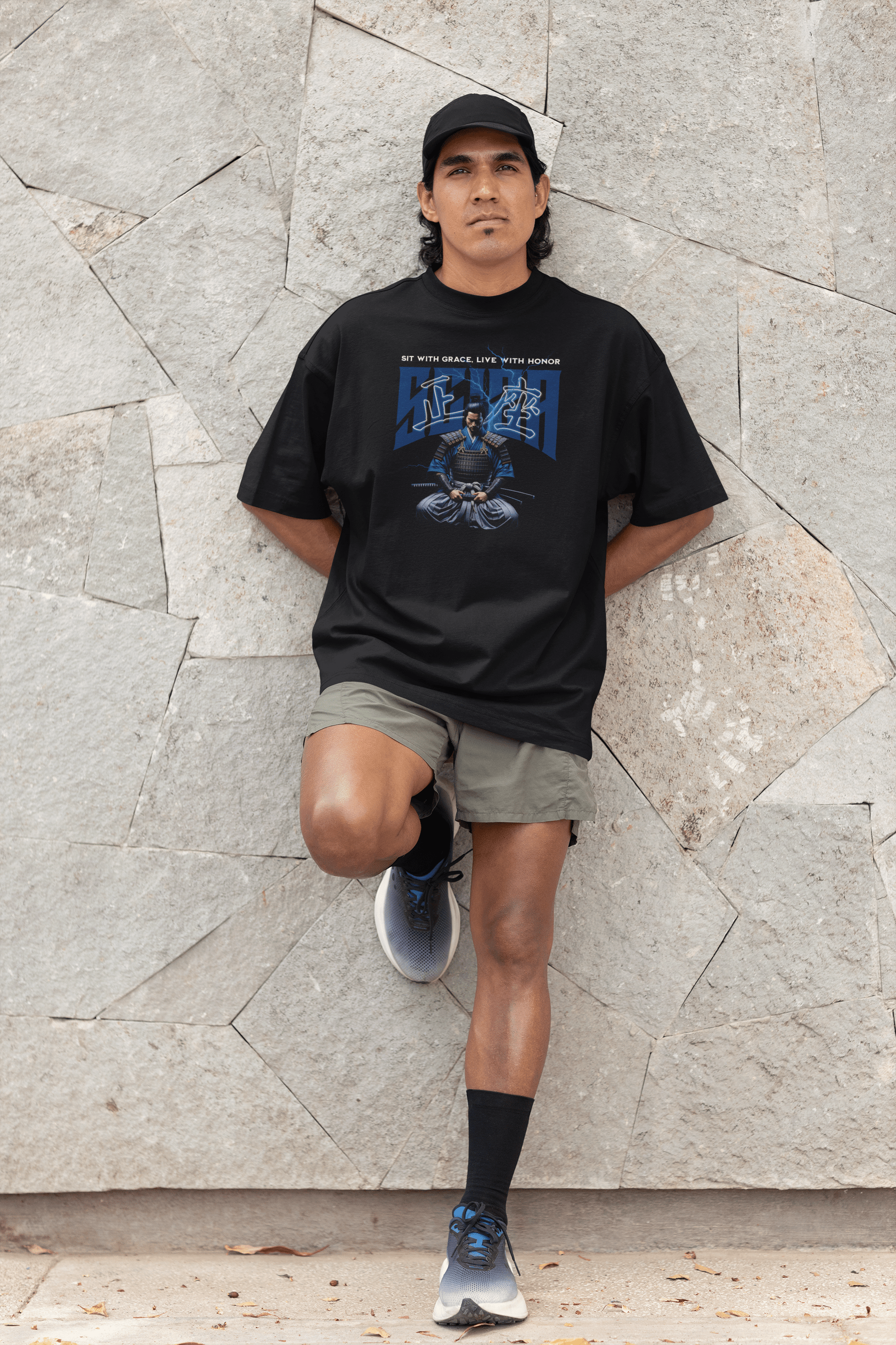 Personalized Oversized Tee (Sit with grace, live with honor) - Weave West