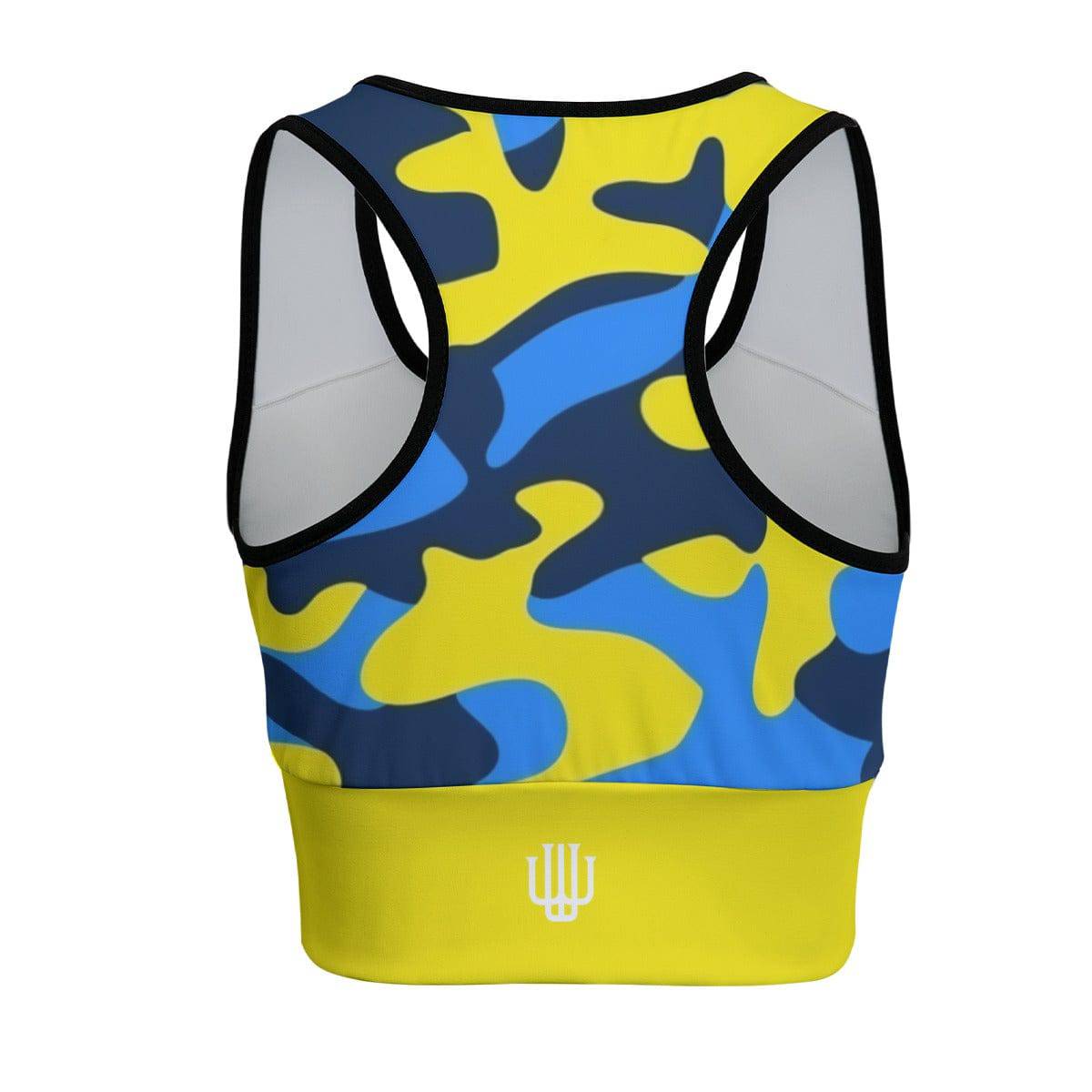 Chest Support Sports Bra Camo 1 | Women Active Comfortable Push Up Bra - Weave West