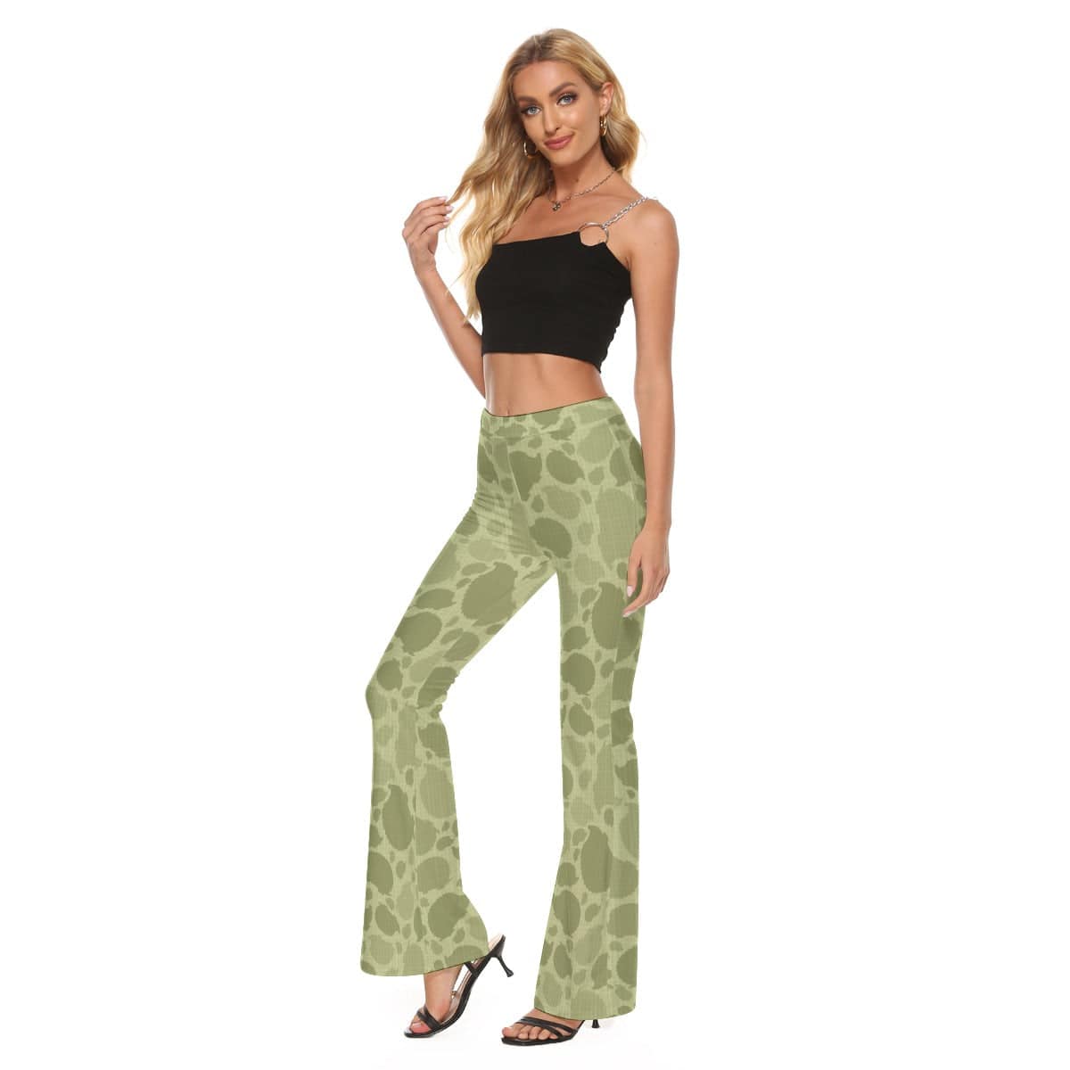 High Elastic Flare Pants Camo | Women Flare Leggings - Weave West