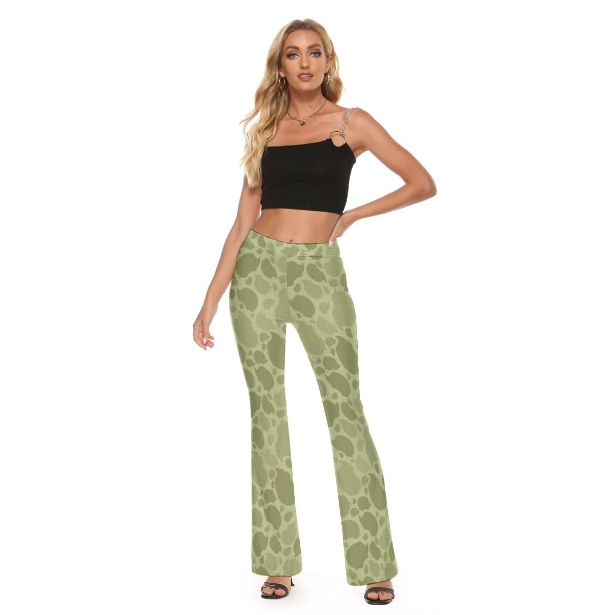 High Elastic Flare Pants Camo | Women Flare Leggings - Weave West