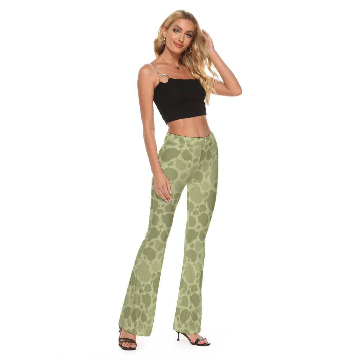 High Elastic Flare Pants Camo | Women Flare Leggings - Weave West