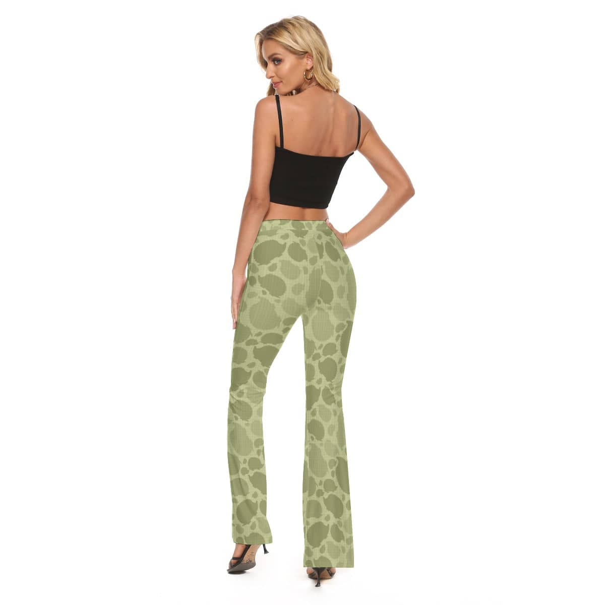 High Elastic Flare Pants Camo | Women Flare Leggings - Weave West