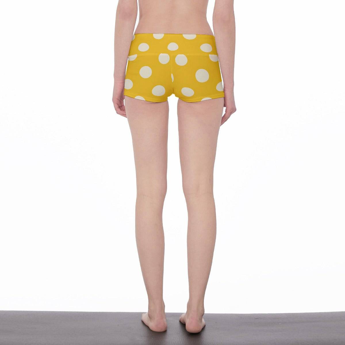 Comfy Yoga Shorts Dots 1 | Women High Waisted 2 inch Shorts - Weave West