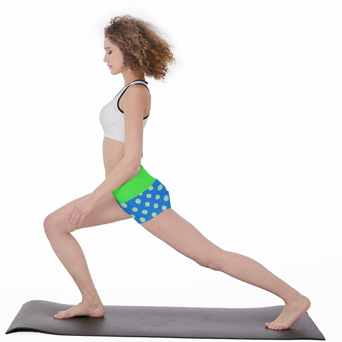 Comfy Yoga Shorts Dots 2 | Women High Waisted 2 inch Shorts - Weave West