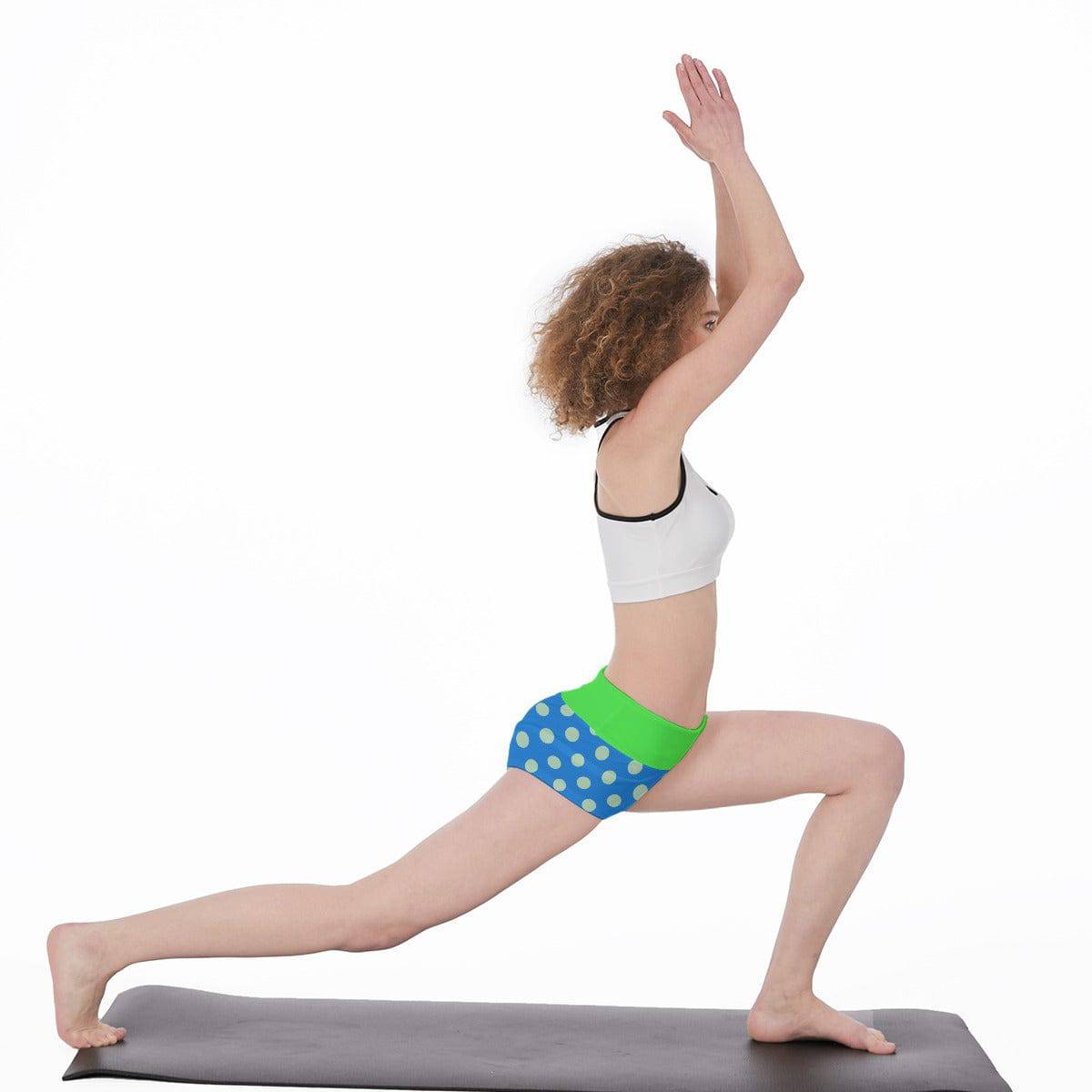 Comfy Yoga Shorts Dots 2 | Women High Waisted 2 inch Shorts - Weave West