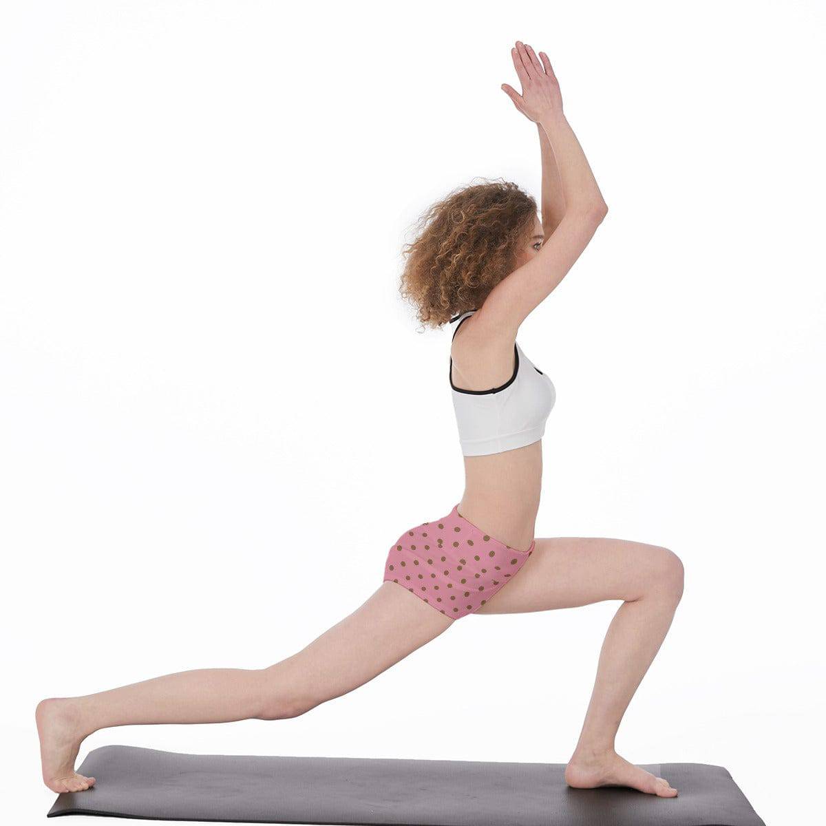 Comfy Yoga Shorts Dots 3 | Women High Waisted 2 inch Shorts - Weave West