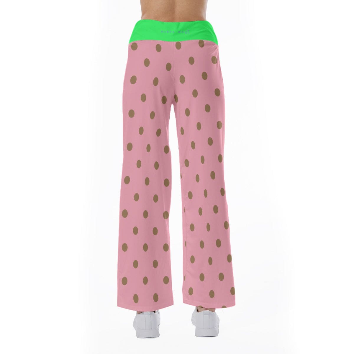 High-waisted Straight-leg Trousers Dots 2 | Women Wide Leg trousers - Weave West