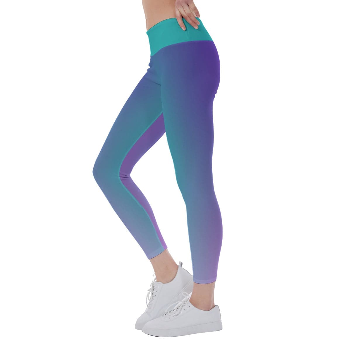 High Waist Ankle Leggings Gradient Minsk 2 | Women Yoga & Exercising Leggings - Weave West