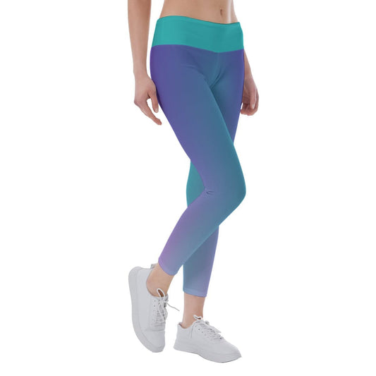 High Waist Ankle Leggings Gradient Minsk 2 | Women Yoga & Exercising Leggings - Weave West