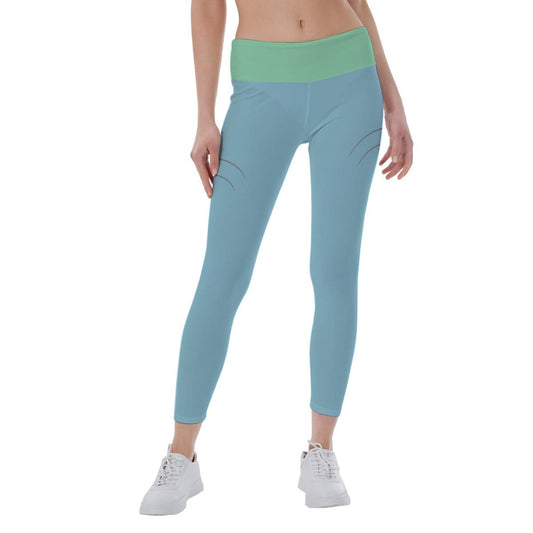 High Waist Ankle Leggings Seagull | Women Yoga & Exercising Leggings - Weave West