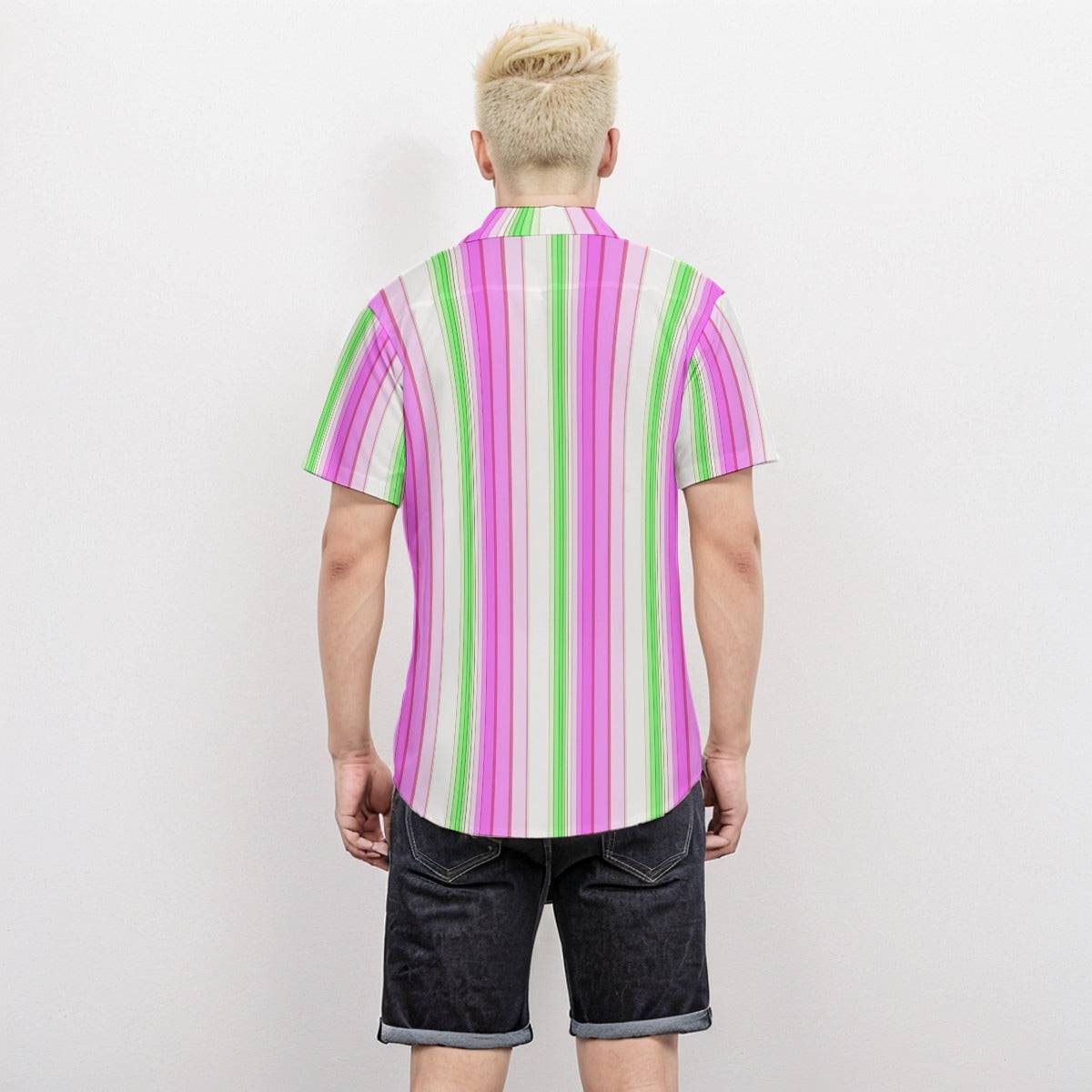 Body Fit Short Sleeve Shirt Stripe 1 - Weave West