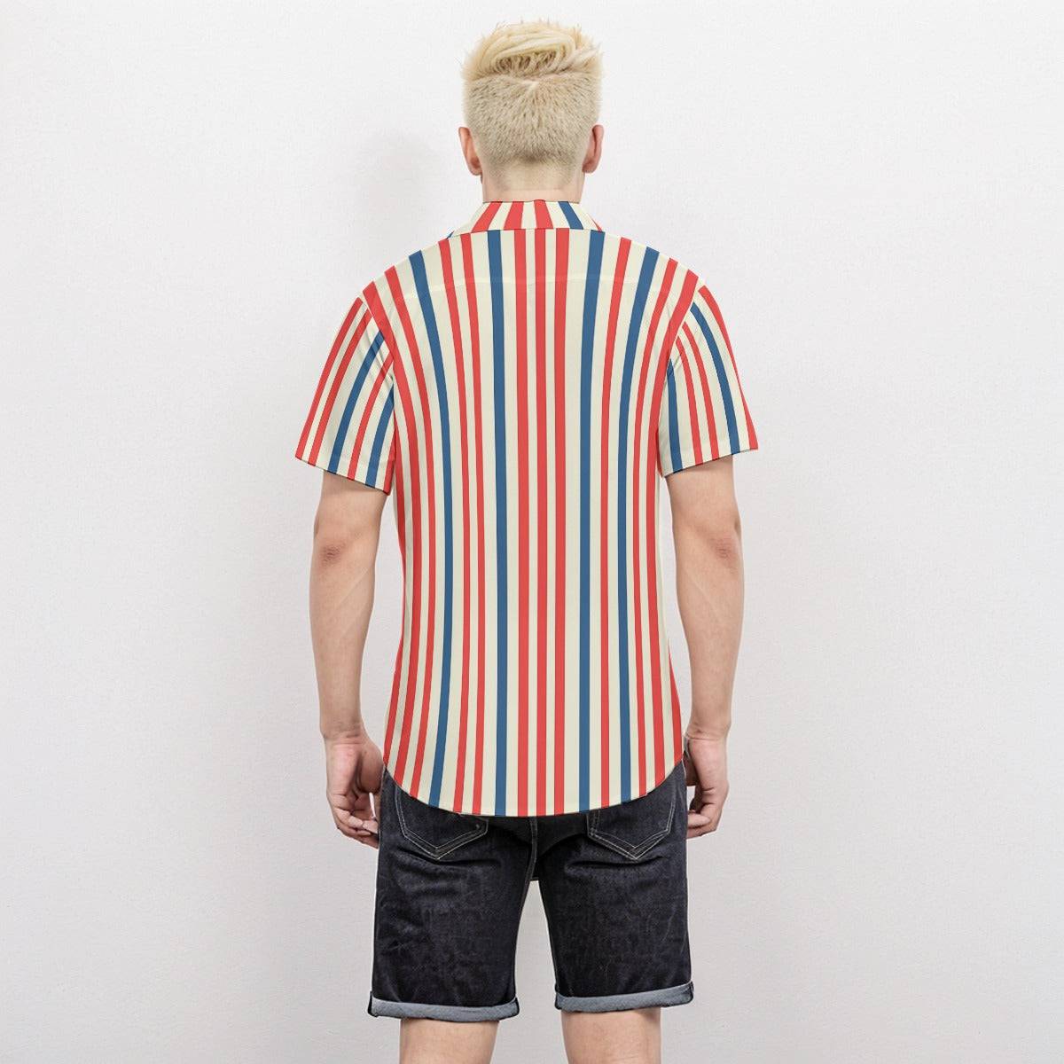Body Fit Short Sleeve Shirt Stripe 4 - Weave West