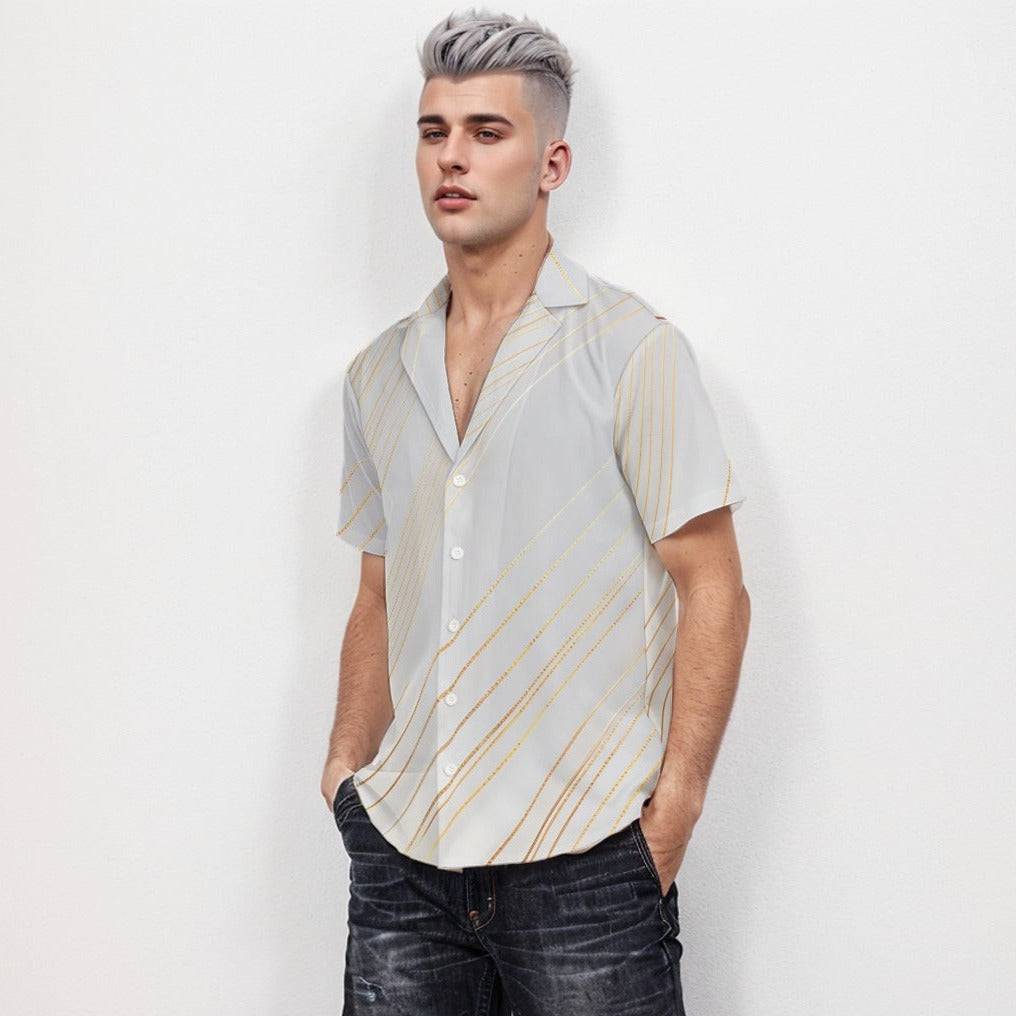 Body Fit Short Sleeve Shirt Stripe 6 - Weave West