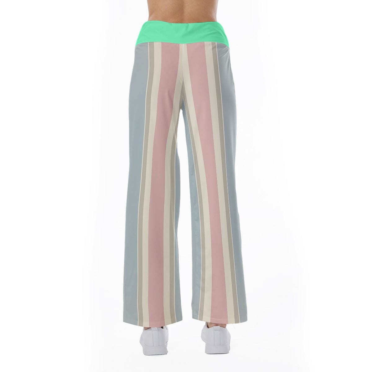 High-waisted Straight-leg Trousers Stripe | Women Wide Leg trousers - Weave West