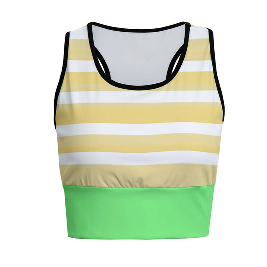 Chest Support Sports Bra Stripes 1 | Women Active Comfortable Push Up Bra - Weave West