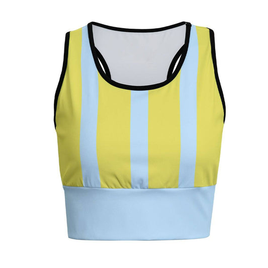 Chest Support Sports Bra Stripes 2 | Women Active Comfortable Push Up Bra - Weave West