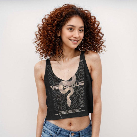 Crop Workout Tank Top Venomous | Loose Fit Workout Tank Top - Weave West