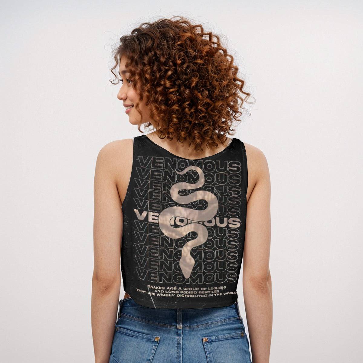 Crop Workout Tank Top Venomous | Loose Fit Workout Tank Top - Weave West