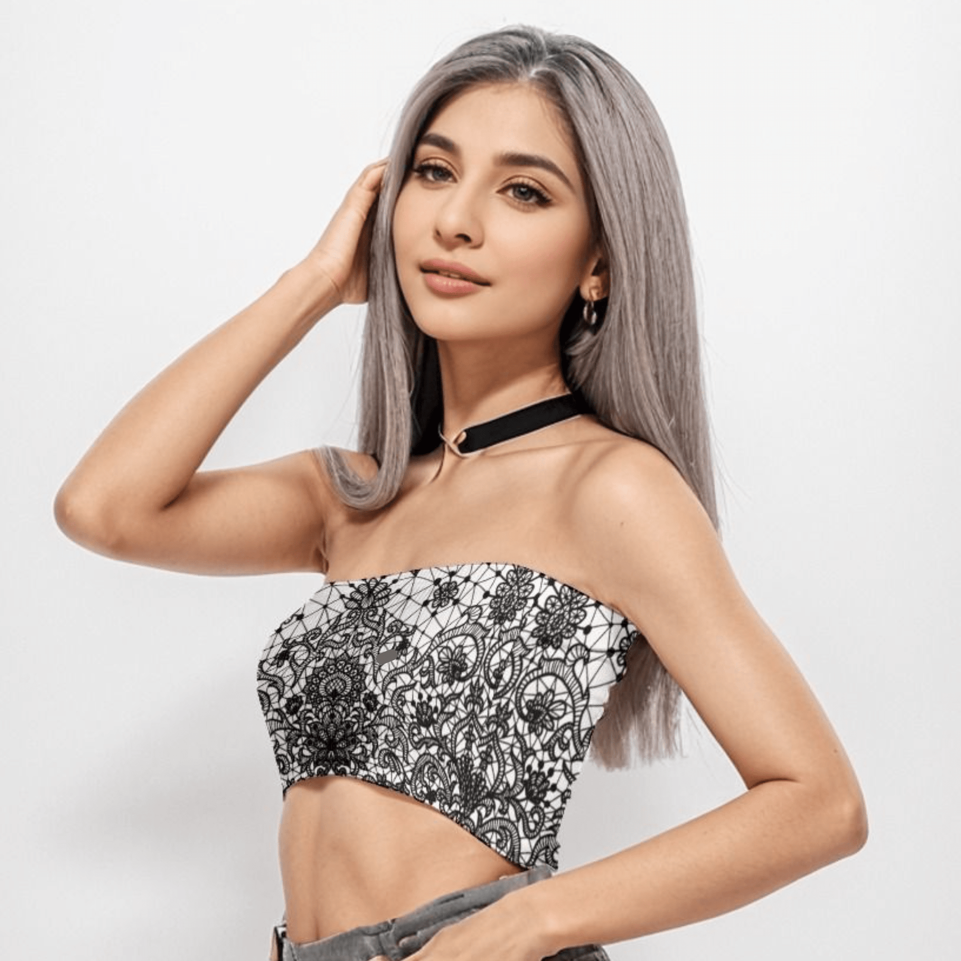 Fitted Crop Tube Top Art 1 | Seamless Tube Top - Weave West