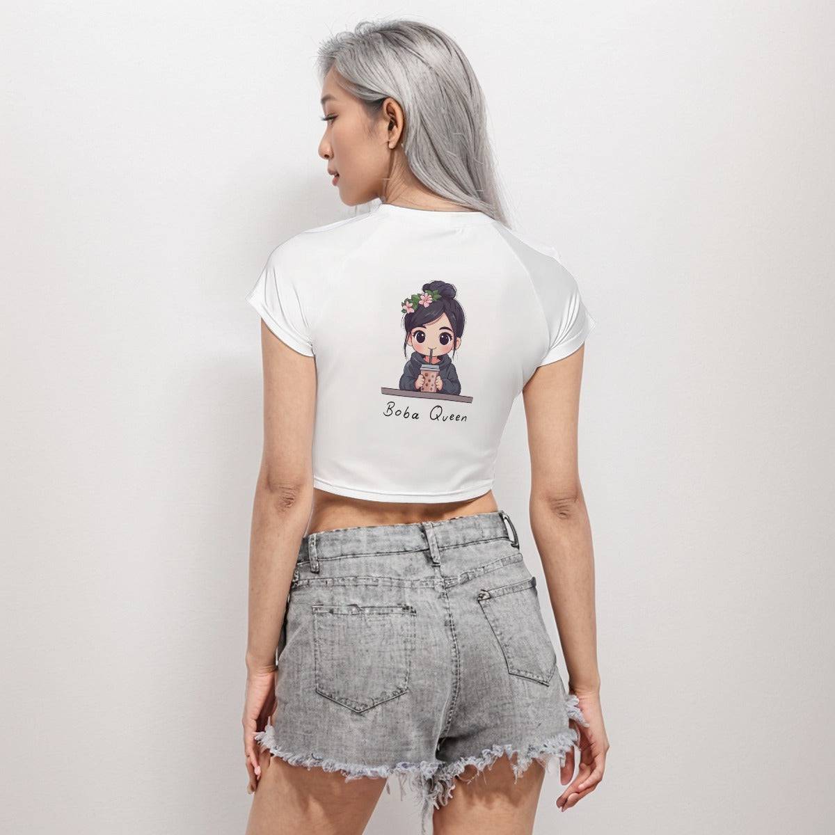 custom crop top, cropped graphic tee