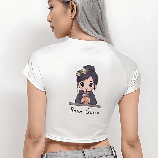 custom crop top, cropped graphic tee