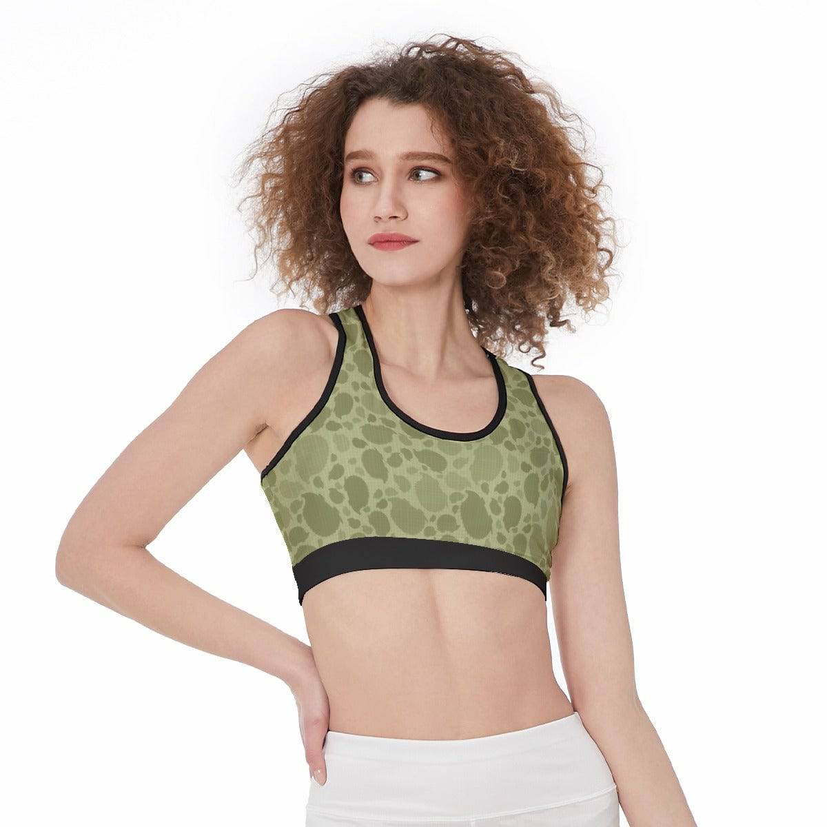 Casual Sports Bra Camo 4 | Women Active Comfortable Bra - Weave West