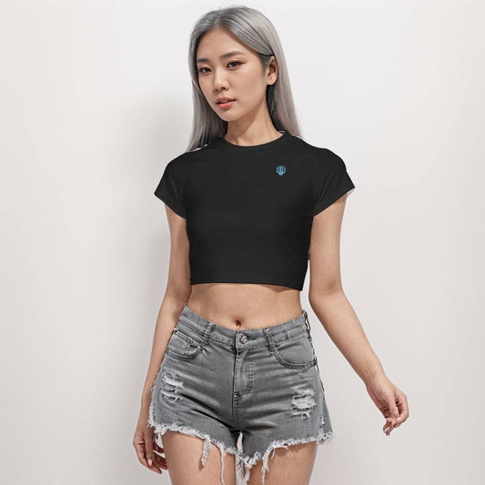 Cropped Workout Top T-Shirt | Raglan Crop T-Shirt Carbon - Weave West