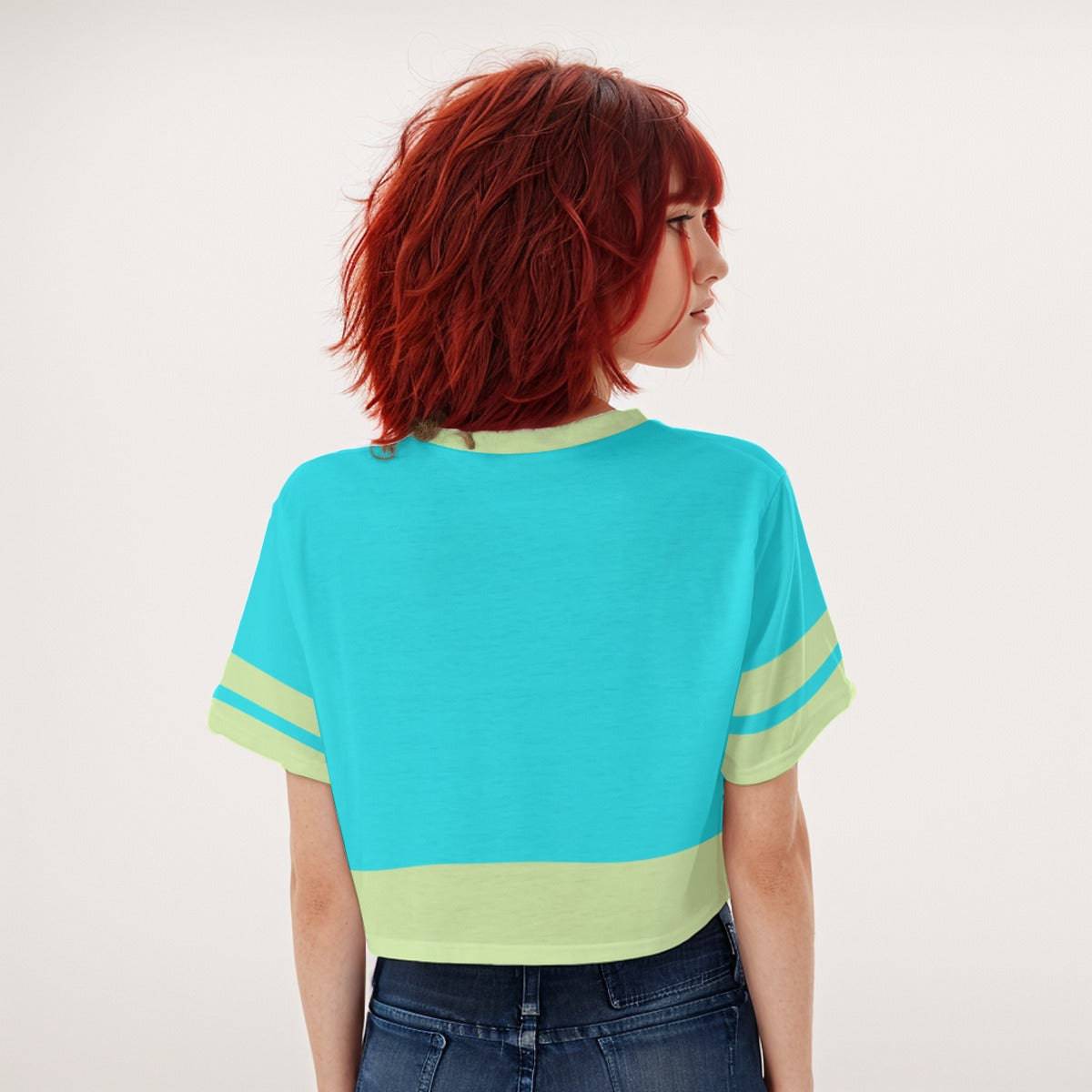 Casual Boxy Crop Tee Celestial Citrus | Boxy Crop Workout Tee - Weave West