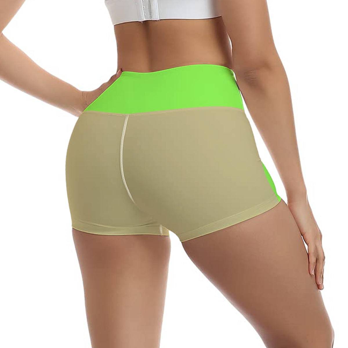 Stretchy High Waisted Shorts Neon Citrus | High Waisted Short Shorts - Weave West