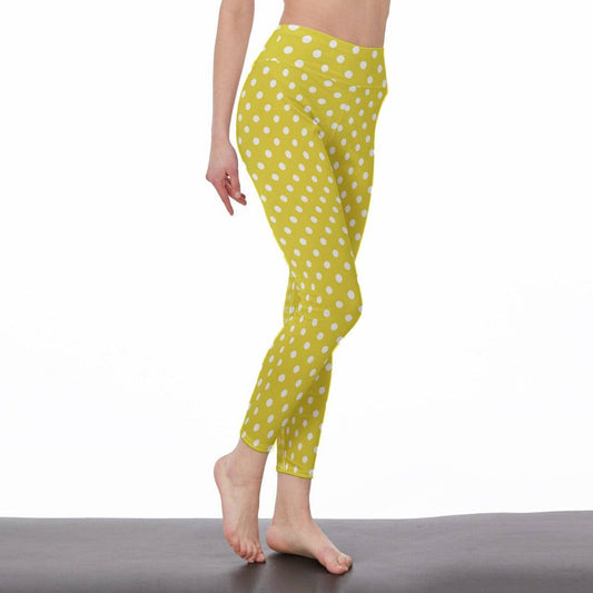 High Waist Full-Length Leggings Full Dots | Women Yoga & Exercising Leggings - Weave West