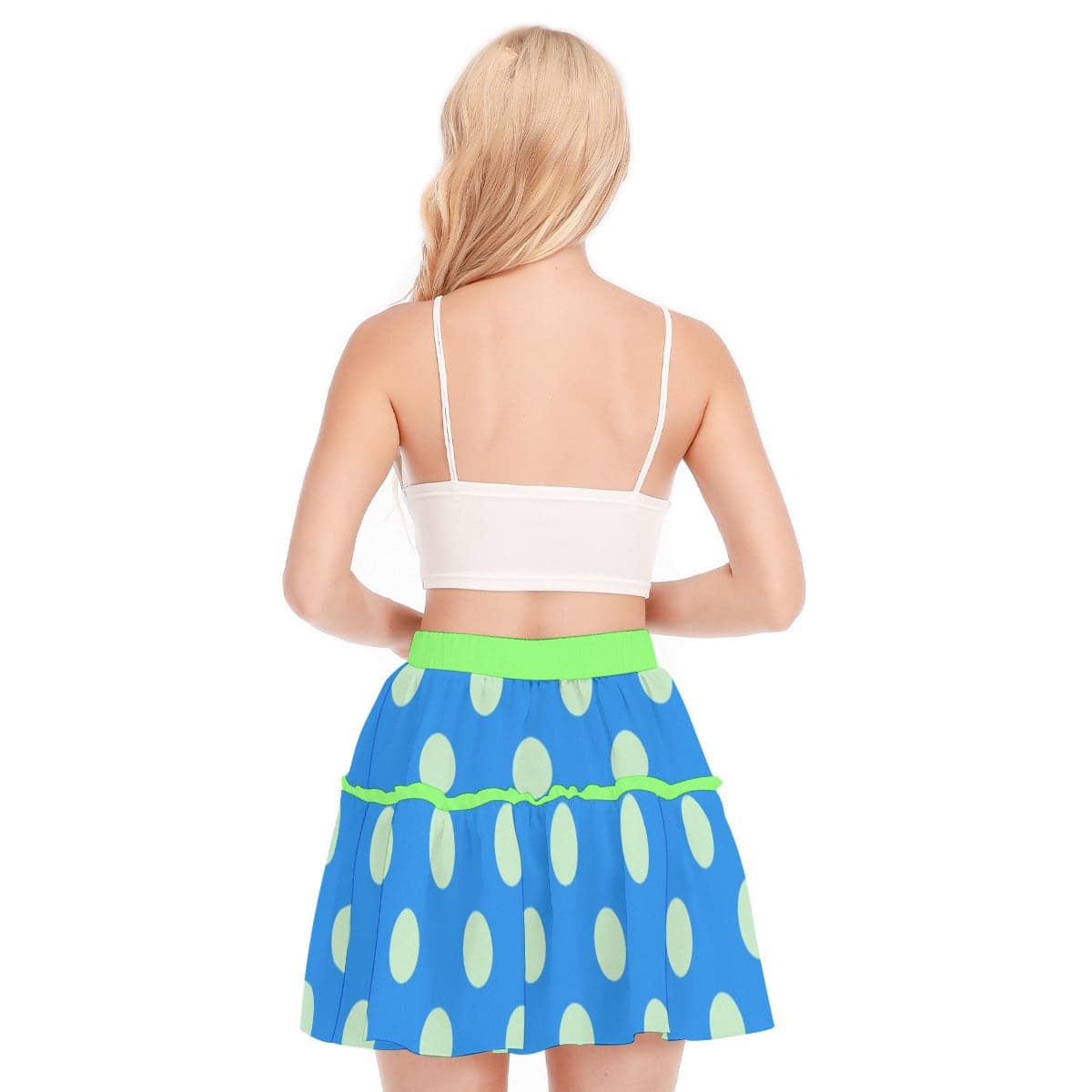 Women Ruffled Mini Skirt Dots 1 - Weave West