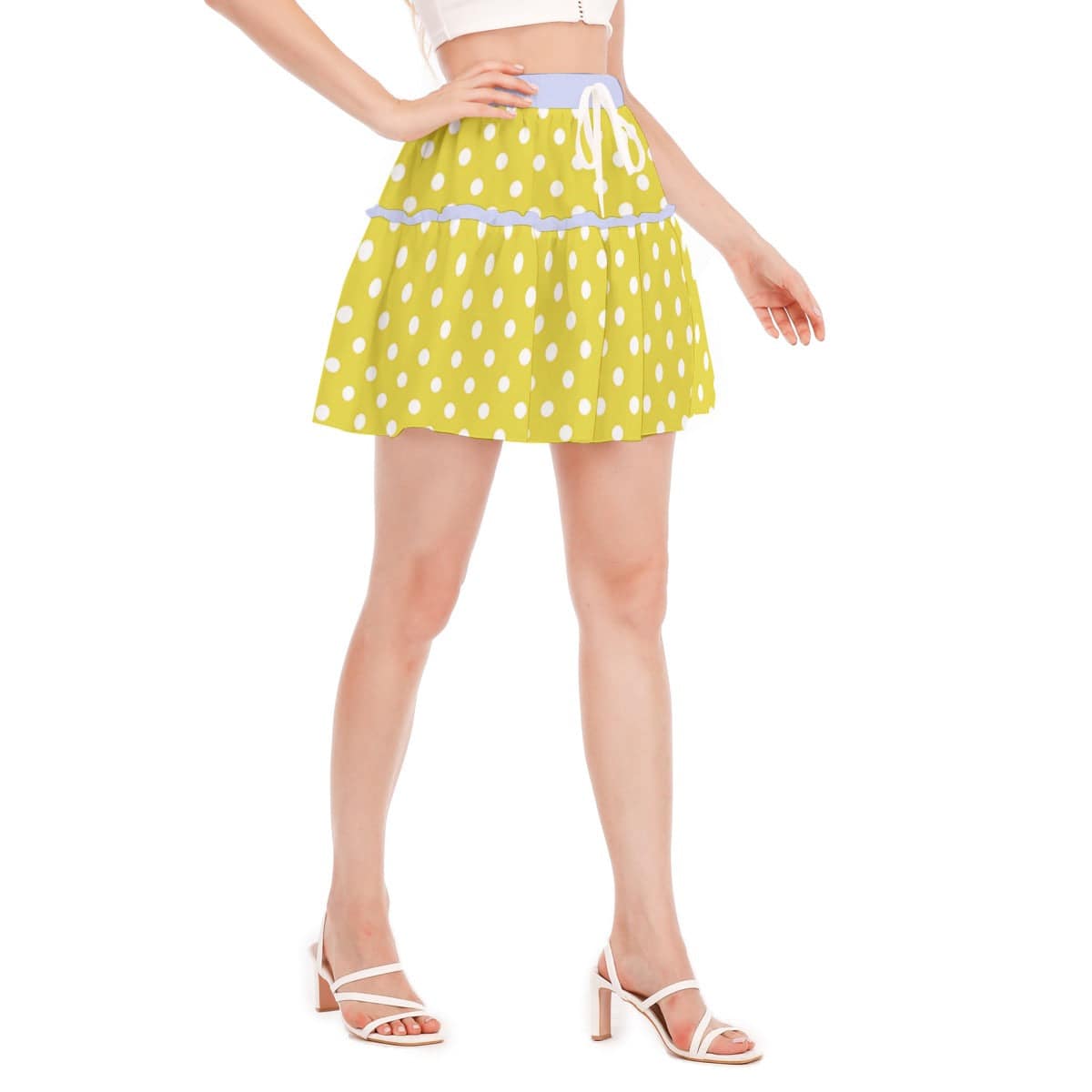 Women Ruffled Mini Skirt Dots 2 - Weave West