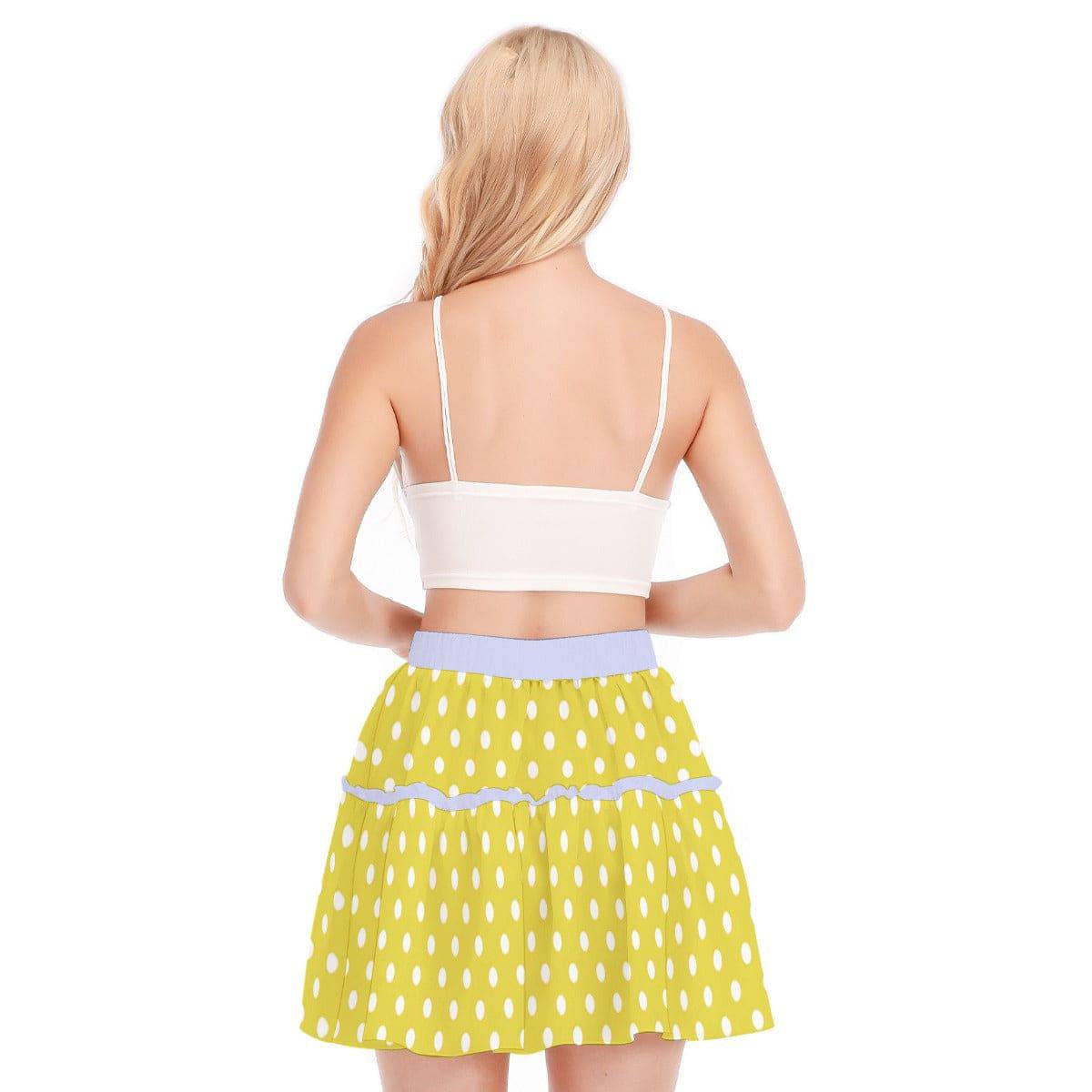 Women Ruffled Mini Skirt Dots 2 - Weave West