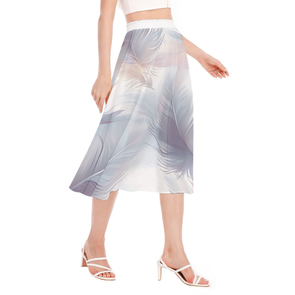 Women Chiffon Skirt Feather 1 - Weave West