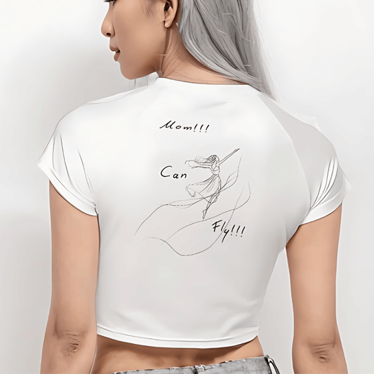 cute crop top, graphic crop top, cropped graphic tee