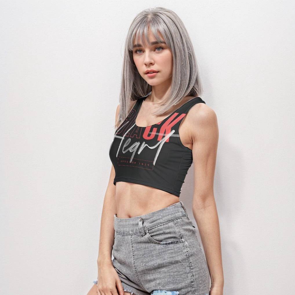 Sport Cropped Workout Tank Top Heart | Dry Fit Cropped Tank Top - Weave West