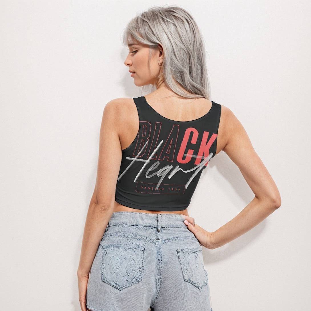 Sport Cropped Workout Tank Top Heart | Dry Fit Cropped Tank Top - Weave West