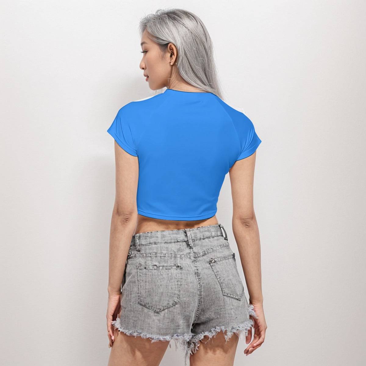 Cropped Workout Top T-Shirt Iconic Woman | Apparel Printing - Weave West